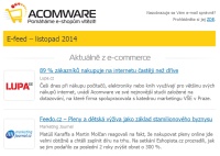 E-feed (listopad 2014) – přečtěte si náš spotřebitelský výzkum
