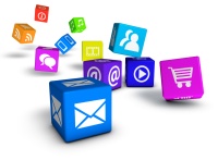 Website Social Media And Internet Cubes